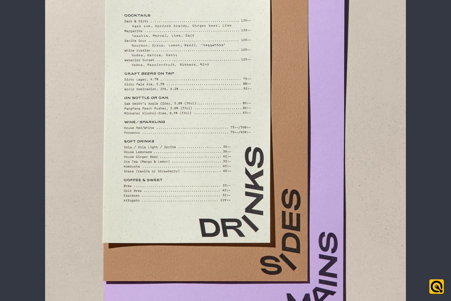 Effective Categorization of Drinks at Dirty Vegan