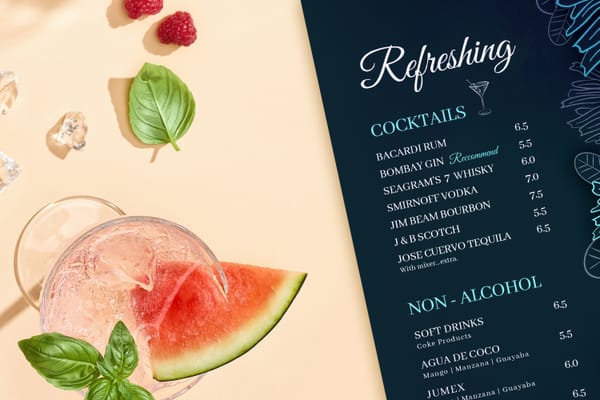 Craft a Cocktail Menu