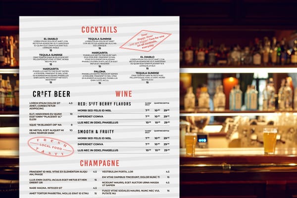 10 Stunning One-Page Drink Menu Templates to Impress Your Guests